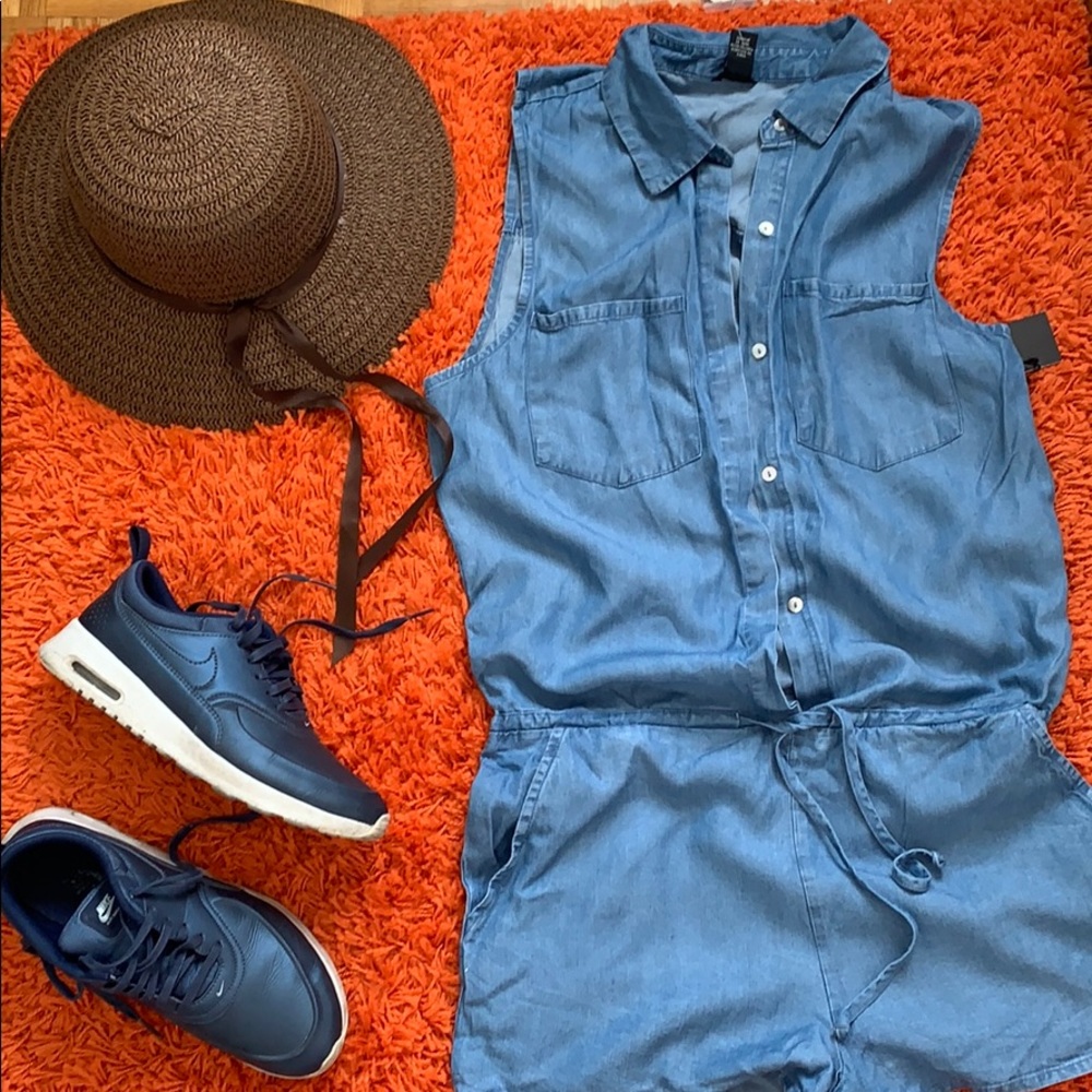 New denim romper